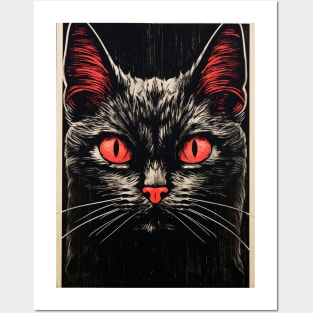 Black Cat Pocket Block Posters and Art